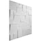 Ekena Millwork Modern Square EnduraWall Decorative 3D Wall Panel, White, 19 5/8"W x 19 5/8"H WP20X20MSWH - alternate 4